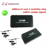 180-200km/h Car Mobile DVB-T2 4 Antennas 4 Mobility Chips DVB T2 Car Digital Car TV Tuner HD 1080P Receiver BOX for Car DVD