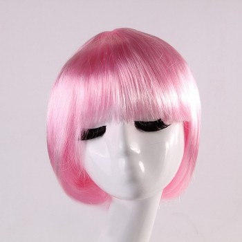 Halloween Colorful Clown Cosplay Wigs Explosive Head Bobo Synthetic Heat Resistant Fluffy Hair Costume Party For Children Rainbo