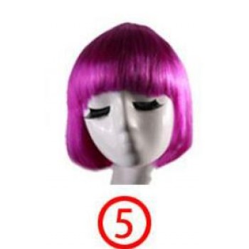 Halloween Colorful Clown Cosplay Wigs Explosive Head Bobo Synthetic Heat Resistant Fluffy Hair Costume Party For Children Rainbo