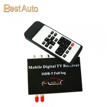 Free Shipping High Quality Car Digital TV Box External ISDB-T TV Full Seg Dual Tunners for Brazil/Peru/Argentina/Philippine