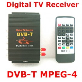 DVB-T Car 140-200km/h HD MPEG-4 Two Chip Tuner Two Antenna DVB T Car Digital TV Tuner Receiver SET TOP BOX