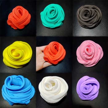 100ml Rainbow Slime Fluffy Floam Kids Modeling Clay Toys Polymer Educational Toys Safe Cotton Slime Anti Stress Plasticine Gifts