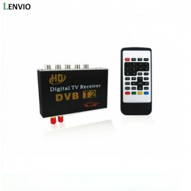 Lenvio Dual Antenna High Speed Car HD DVB-T2 Mobile MPEG4 Digital TV Box Digital TV Turner Receiver auto tv box  120-150KMH