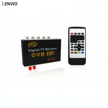 Lenvio Dual Antenna High Speed Car HD DVB-T2 Mobile MPEG4 Digital TV Box Digital TV Turner Receiver auto tv box  120-150KMH