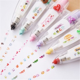 Baby Drawing Toys Child Creative Correction Tape Sticker Pen Cute Cartoon Book Decorative Kid Novelty Floral Adesivos Label Tape