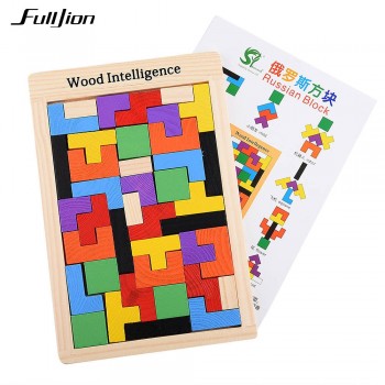 Fulljion Puzzle Games Math Toys For Children Model Wooden Learning Education Montessori 3D Puzzle Jigsaw Teaser Children Cubes