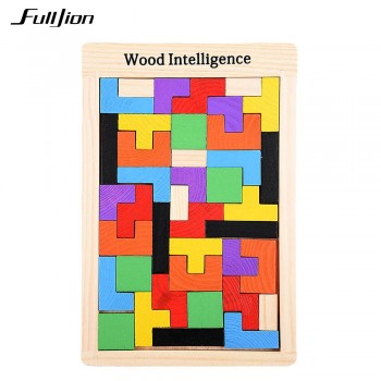 Fulljion Puzzle Games Math Toys For Children Model Wooden Learning Education Montessori 3D Puzzle Jigsaw Teaser Children Cubes