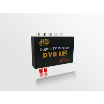 DVB-T2 with Double tuner Antenna Digital TV Receiver MPEG-4 for Car Monitors GPS DVD