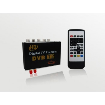 DVB-T2 with Double tuner Antenna Digital TV Receiver MPEG-4 for Car Monitors GPS DVD