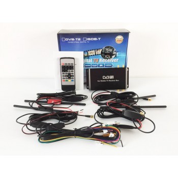 Krando Digital Car TV Tuner HD 1080P DVB-T2 with 4 antenna H.265 Car TV Receiver for Germany car