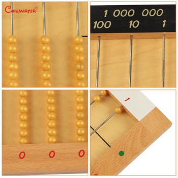 Wood Material Montessori Math Toys Abacus Soroban Educational Baby Teach Aids Math Toy Number Learn Children Games MA074-36