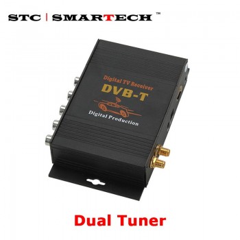 SMARTECH DVBT Dual tuner Digital TV Receiver external box Mobile DVBT TV Receiver for Car DVD digital TV tuner Mpeg4
