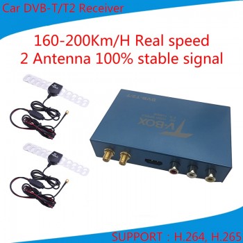 SMA Port Dual Antenna Digital HDTV Real High Speed 160Km / H Compatible With DVB-T / DVB-T2 / H.264 / H.265 ATSC ISDB Dual Stand
