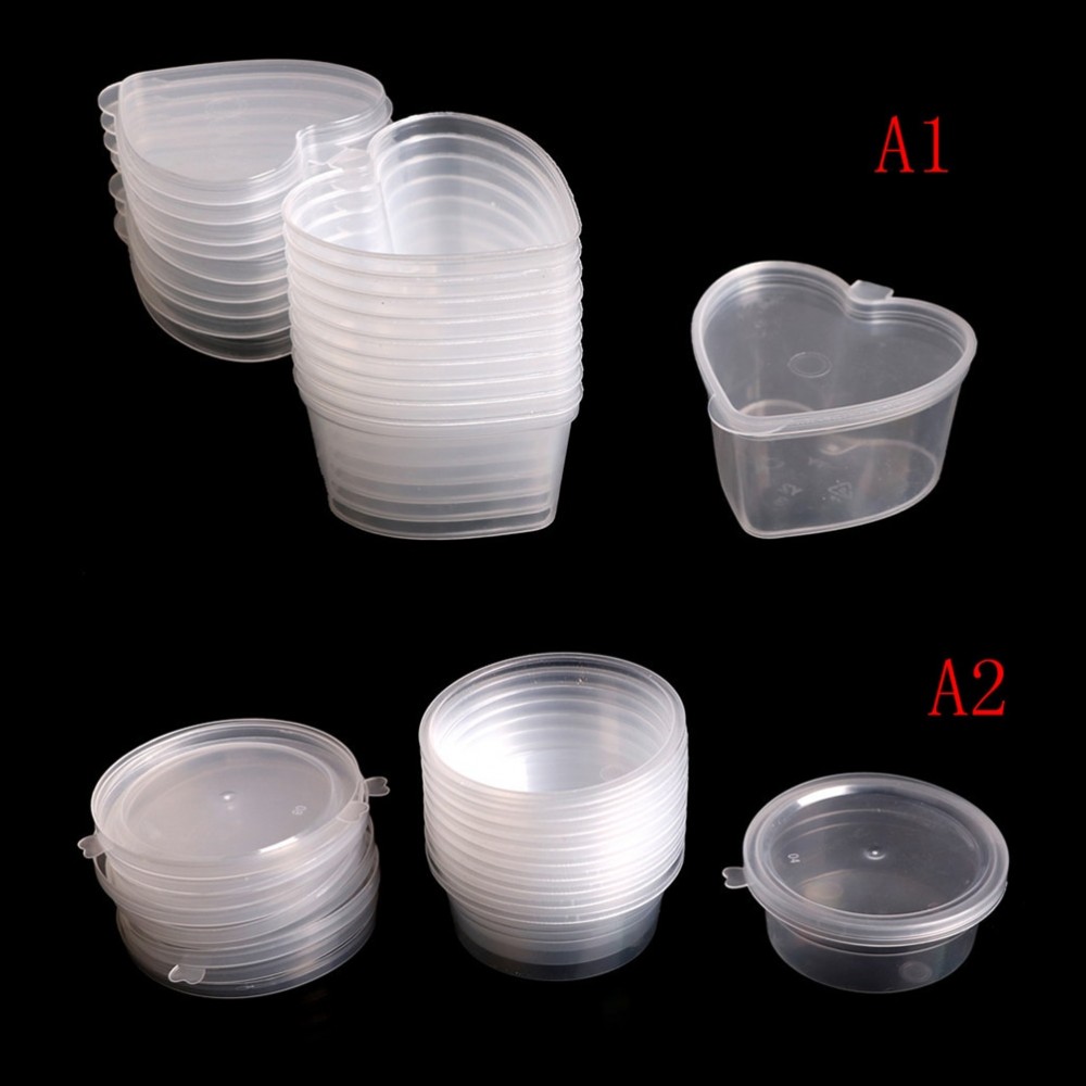 Plastic Color Plasticine Clear Containers Glue Putty Foam Ball Storage Boxes 25ml /30ml  Slime Storage  10pcs/lot