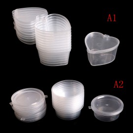 Plastic Color Plasticine Clear Containers Glue Putty Foam Ball Storage Boxes 25ml /30ml  Slime Storage  10pcs/lot