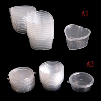 Plastic Color Plasticine Clear Containers Glue Putty Foam Ball Storage Boxes 25ml /30ml  Slime Storage  10pcs/lot