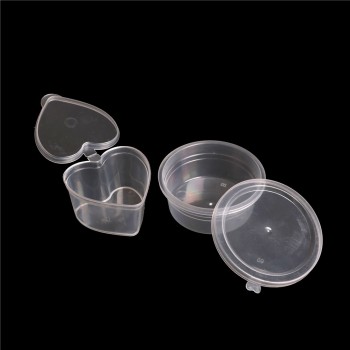 Plastic Color Plasticine Clear Containers Glue Putty Foam Ball Storage Boxes 25ml /30ml  Slime Storage  10pcs/lot