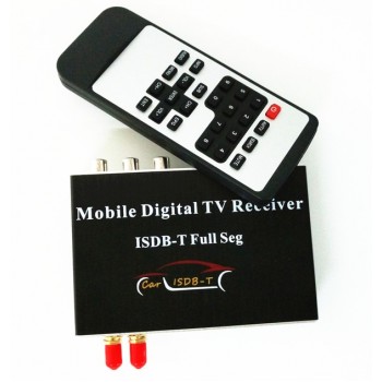 Car Auto External High Definition Full Seg ISDB-T Digital TV Receiver With 2 Tuners 2 Antennas Car Dvd GPS Dual ISDB-T TV Box