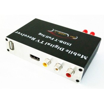 Car Auto External High Definition Full Seg ISDB-T Digital TV Receiver With 2 Tuners 2 Antennas Car Dvd GPS Dual ISDB-T TV Box