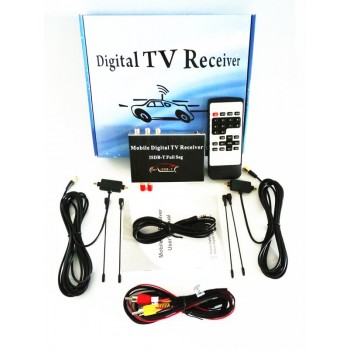 Car Auto External High Definition Full Seg ISDB-T Digital TV Receiver With 2 Tuners 2 Antennas Car Dvd GPS Dual ISDB-T TV Box