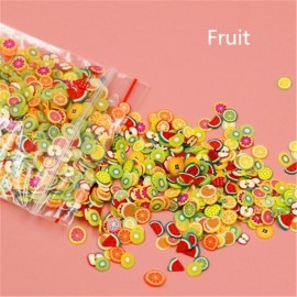 Plasticine addition soft ceramic fruit piece 1000 pieces mixed fruit bar nail jewelry mobile beauty patch slime diy supplies