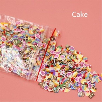 Plasticine addition soft ceramic fruit piece 1000 pieces mixed fruit bar nail jewelry mobile beauty patch slime diy supplies