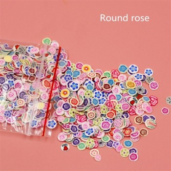 Plasticine addition soft ceramic fruit piece 1000 pieces mixed fruit bar nail jewelry mobile beauty patch slime diy supplies