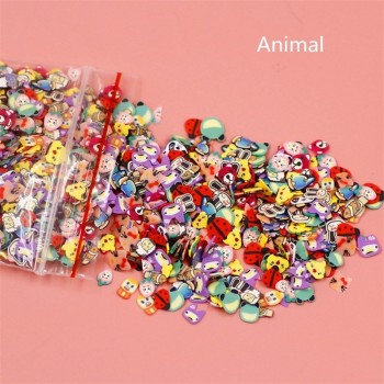 Plasticine addition soft ceramic fruit piece 1000 pieces mixed fruit bar nail jewelry mobile beauty patch slime diy supplies