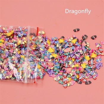 Plasticine addition soft ceramic fruit piece 1000 pieces mixed fruit bar nail jewelry mobile beauty patch slime diy supplies