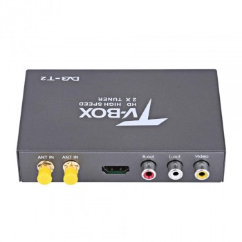 1080P HD DVB-T Car Mobile Digital TV Box Receiver 2 Antenna Tuners Remote Control Mobile Digital TV Turner Receiver