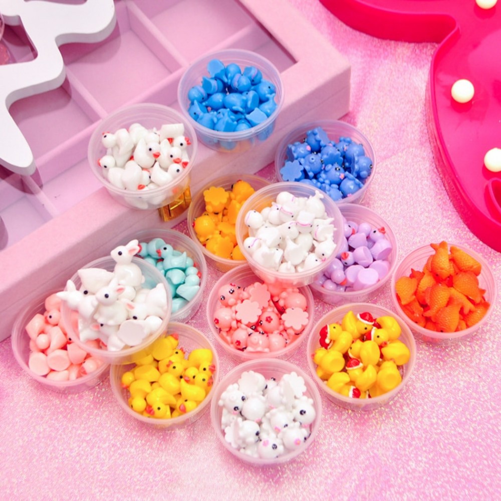 Happy Monkey In Stock 5/10pcs/box Slime DIY Accessories Toy Resin Duck Fluffy Clear Slime Supplies Gift Toy For Children Adult