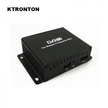 120-140km/h Speed Driving Car DVB-T2 Digital TV Receiver Box with Dual Mobility Tuners Two Active Antennas , support USB HDMI