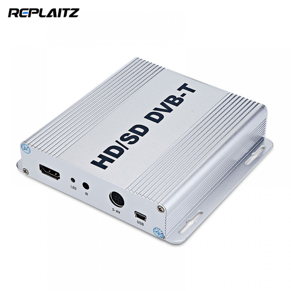 Replaitz TM99B Car TV Receiver HD/SD DVB-T Digital Car TV Box USB 2.0 Dual Tuners TV And Radio Channels Scan 160km/h High Speed
