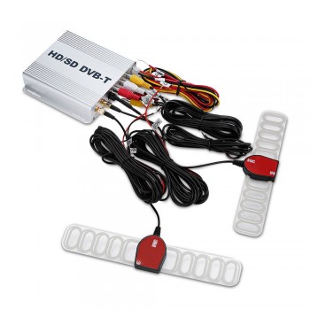 Replaitz TM99B Car TV Receiver HD/SD DVB-T Digital Car TV Box USB 2.0 Dual Tuners TV And Radio Channels Scan 160km/h High Speed