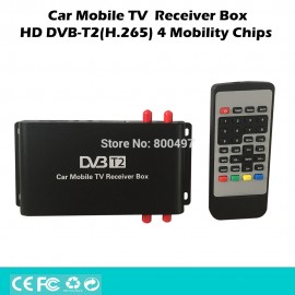 HD Car Mobile Digital TV Receiver Mobile Car DVB-T2 USB HDMI MPEG4 MPEG2 Digital TV Four Tuner HD H.265 Receiver Box Set