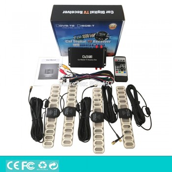 HD Car Mobile Digital TV Receiver Mobile Car DVB-T2 USB HDMI MPEG4 MPEG2 Digital TV Four Tuner HD H.265 Receiver Box Set