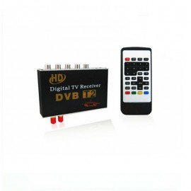 High Speed Car DVB-T2 box car Digital Tv Tuner Receiver MPEG2  MPEG4 MPEG-4 with Dual Tuner Car mobile digital DVB T2  Receiver