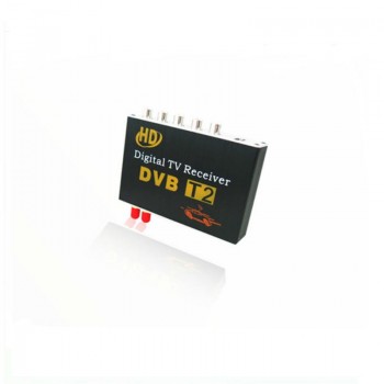 High Speed Car DVB-T2 box car Digital Tv Tuner Receiver MPEG2  MPEG4 MPEG-4 with Dual Tuner Car mobile digital DVB T2  Receiver
