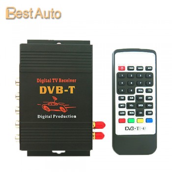Free Shipping High Quality Car Digital TV Box DVB-T MPEG-4 DVB-T Receiver with 2 Tuners Super Strong Signal for Middle East