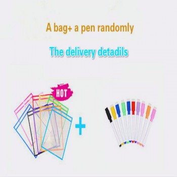 Puzzle Toys Can Be Reused With PVC Transparent  Dry Brush Bag PET Writing Dry Wipe Bag Drawing Toy For Children Adult