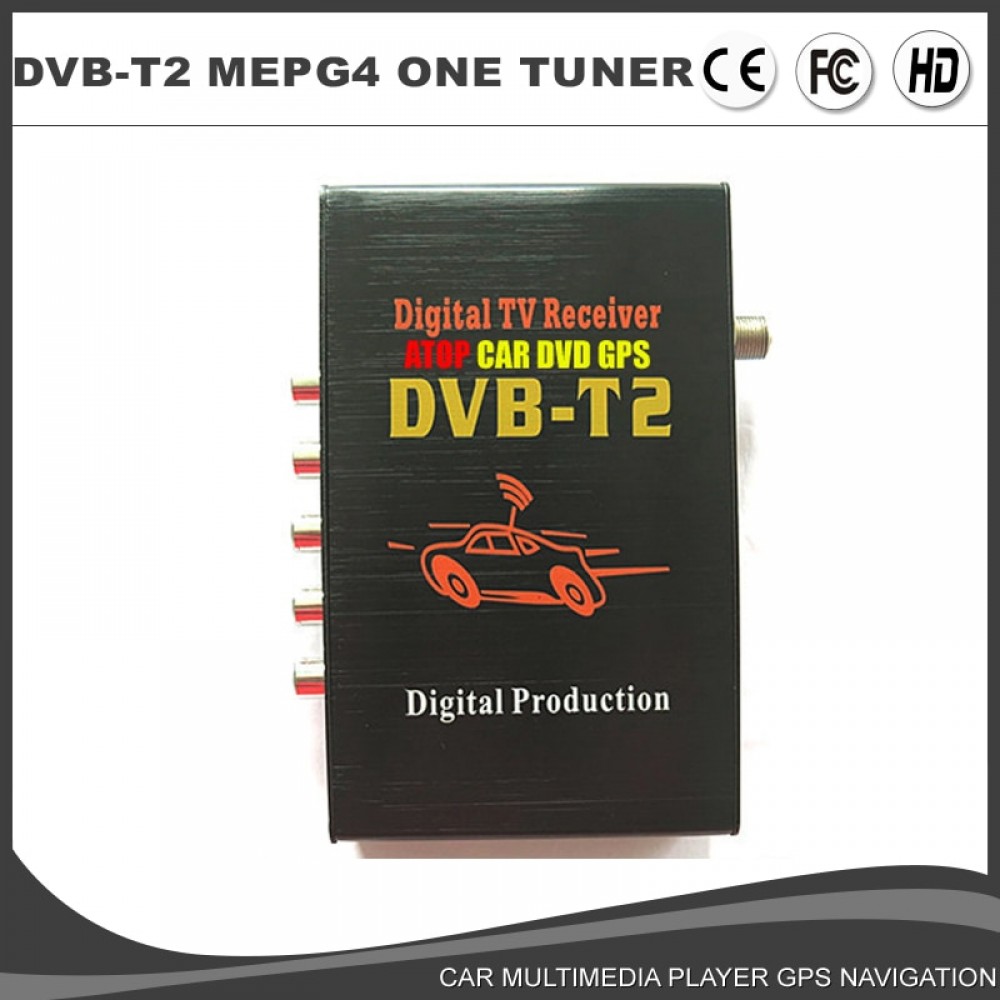 HD Car Mobile TV tuner DVB-T2 Receiver External Digital TV DVB-T 2 Receiver Set top box 1080P Eruope Market H264 mpeg4 mpeg2