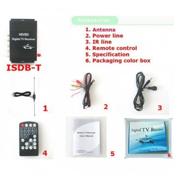 ISDB-T Car 140-190km/h Digital Car TV Tuner TV Tuner Car ISDB T For Brazil Japan South America chile Argentina Peru