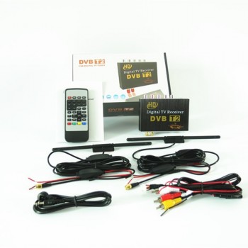 KANOR Digital Car DVB-T2 HD 1080P External Auto Tuner 100Km/h Digital TV Receiver Box Set Top DVB-T2