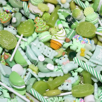 10Pcs diy Lizun Slime Supplies accessories phone case decoration for slime filler Miniature Resin Cake Fruits Candy chocolate