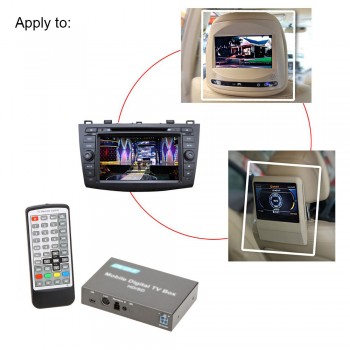 Super Car DVD TV Receiver Mini Metal Design DVB Easy Installation Monitor Analog TV Tuner Strong Signal Box with Antenna
