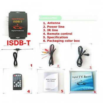 New 2016 ISDB-T Brazil Car TV Digital Receiver 140-190KM/H TV tuner Car ISDB T TV Digital Brasil for South America