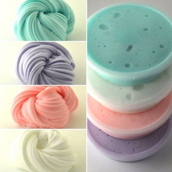 35g Macaron Color Fluffy Slime toys DIY Squishy kids Toy With Box polymer light soft Clay Modeling Clay plasticine cloud slime