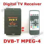 2 Tuners External Mobile DVB-T MPEG-4 Auto DVBT MPEG4 Digital TV Receiver Box With Remote Control For Car DVD GPS Player
