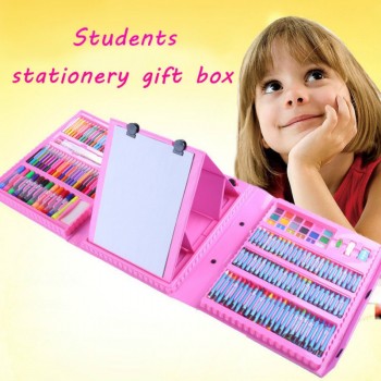 208Pcs/Set Blue Pink Painting Paint Tool Set Drawing Toys Watercolor Pen Childrens Gifts Christmas New Year Birthday Toys