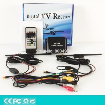 HD Car Mobile Digital TV Receiver Mobile Car DVB-T2 USB HDMI MPEG4 MPEG2 Digital TV Double Tuner HD Receiver Box Set